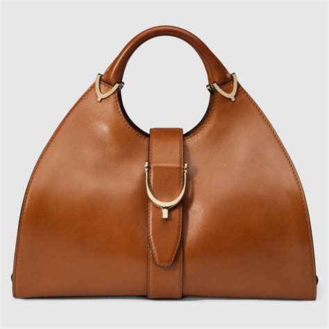 borsa gucci stirrup|Gucci leather shoulder bag.